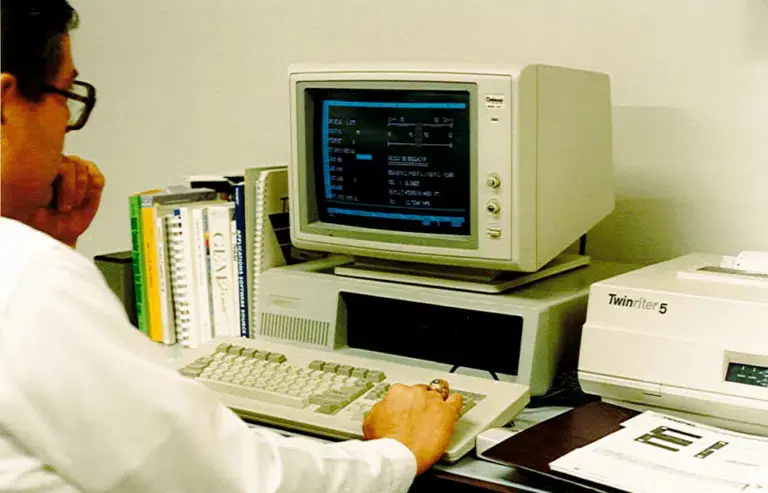 Our founder circa 1995 in our office in Texas.