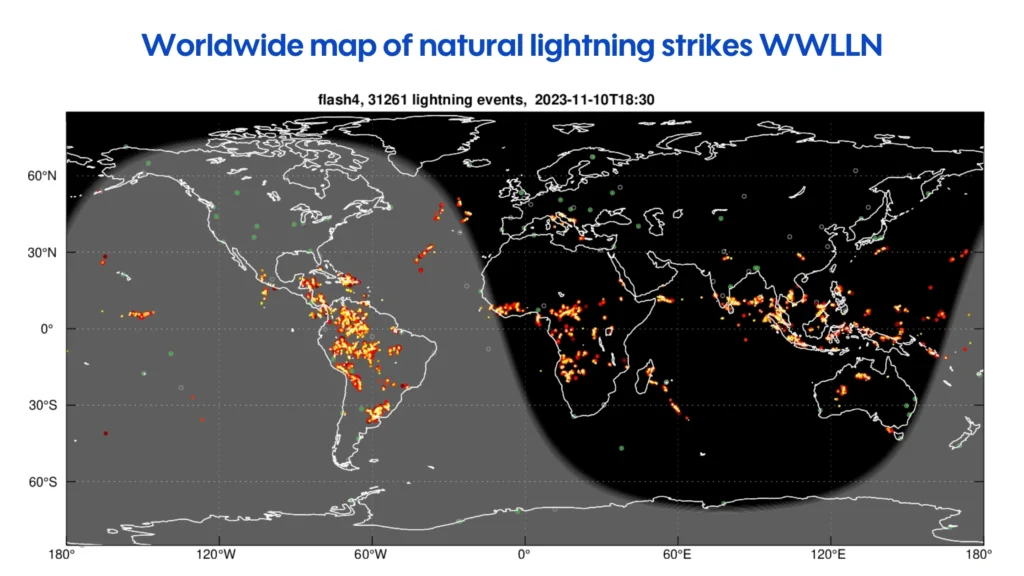WWLLN map